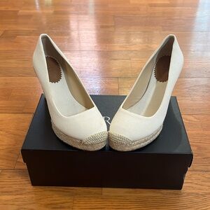 J Crew Wedge Espadrilles in Vintage Sandstone Size 7